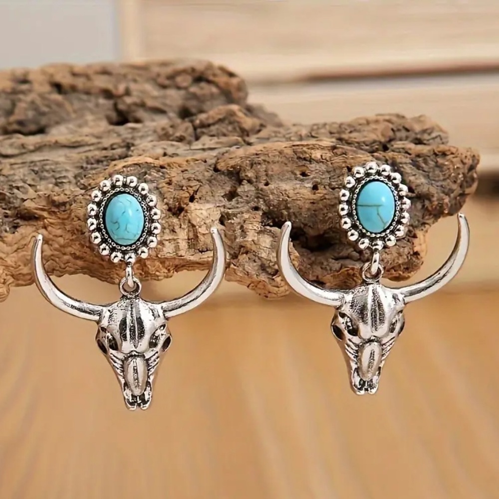 Boho Faux Turquoise Earrings